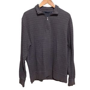 IZOD Men’s 1/4 Zip Brown Sweatshirt L